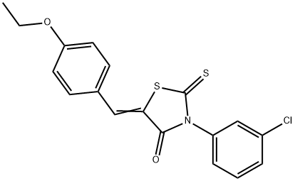 (5Z)-3-(3-chlorophenyl)-5-[(4-ethoxyphenyl)methylidene]-2-sulfanylidene-1,3-thiazolidin-4-one Struktur