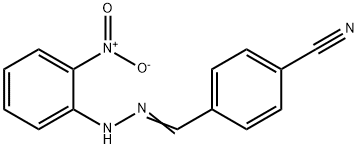 4-[2-(2-nitrophenyl)carbonohydrazonoyl]benzonitrile Struktur