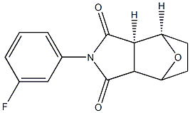 (1β,4β)-N-(m-Fluorophenyl)-7-oxabicyclo[2.2.1]heptane-2β,3β-dicarbimide Struktur