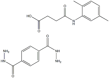 4,4'-[1,4-phenylenebis(methylylidene-1-hydrazinyl-2-ylidene)]bis[N-(2,5-dimethylphenyl)-4-oxobutanamide] Struktur