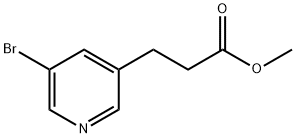 3-Pyridinepropanoic acid, 5-bromo-, methyl ester Struktur