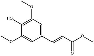 2-Propenoic acid, 3-(4-hydroxy-3,5-dimethoxyphenyl)-, methyl ester, (2E)- Struktur