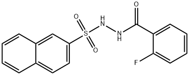 Benzoic acid, 2-fluoro-, 2-(2-naphthalenylsulfonyl)hydrazide Struktur