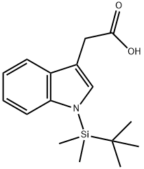 2{1-[(tert-butyl)dimethylsilyl]}-1H-indole-3-acetic acid Struktur