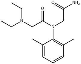 Nα-(N,N-Diethylglycyl)-N-(2,6-dimethylphenyl)glycinamide Struktur