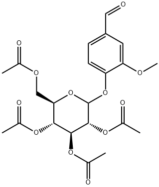 BENZALDEHYDE, 3-METHOXY-4-[(2,3,4,6-TETRA-O-ACETYLHEXOPYRANOSYL)OXY]- Struktur