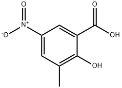 Benzoic acid, 2-hydroxy-3-methyl-5-nitro- Struktur