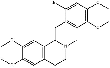 Isoquinoline, 1-[(2-bromo-4,5-dimethoxyphenyl)methyl]-1,2,3,4-tetrahydro-6,7-dimethoxy-2-methyl- Struktur