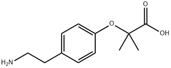 Propanoic acid, 2-[4-(2-aminoethyl)phenoxy]-2-methyl- Struktur