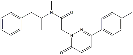 (-)-N-Methyl-N-(α-methylphenethyl)-6-oxo-3-(p-tolyl)-1(6H)-pyridazineacetamide Struktur