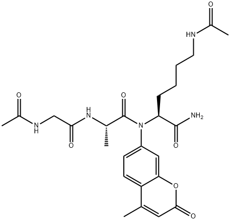 AC-GLY-ALA-LYS(AC)-AMC Struktur