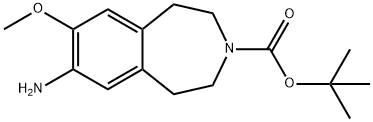 3H-3-Benzazepine-3-carboxylic acid, 7-amino-1,2,4,5-tetrahydro-8-methoxy-, 1,1-dimethylethyl ester Struktur