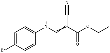 2-Propenoic acid, 3-[(4-bromophenyl)amino]-2-cyano-, ethyl ester Struktur