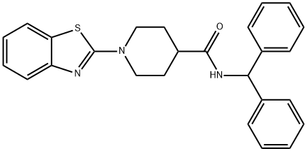 4-Piperidinecarboxamide,1-(2-benzothiazolyl)-N-(diphenylmethyl)-(9CI) Struktur