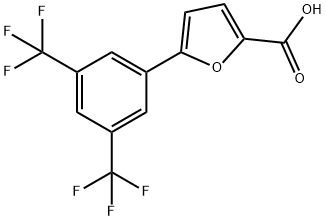 5-(3,5-Bis(trifluoromethylphenyl)-furan-2-carboxylic acid Struktur