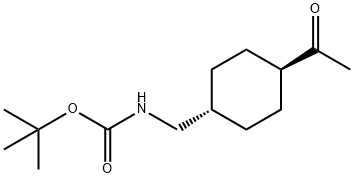 Carbamic acid, N-[(trans-4-acetylcyclohexyl)methyl]-, 1,1-dimethylethyl ester Struktur