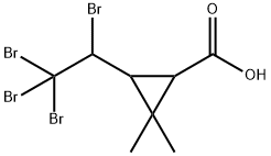 3-(1，2，2，2-tetrabromoethyl)-2，2-dimethyl cyclo-propane carboxylic acid Struktur