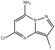 Pyrazolo[1,5-a]pyrimidin-7-amine, 5-chloro-3-iodo- Struktur