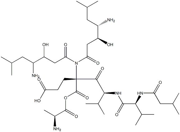 pepstatyl, Glu- Struktur