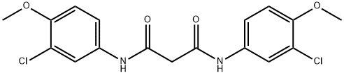 N,N'-雙(3-氯-4-甲氧基苯基)丙二酰胺 結構式