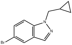 1H-Indazole, 5-bromo-1-(cyclopropylmethyl)- Struktur