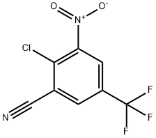 Benzonitrile, 2-chloro-3-nitro-5-(trifluoromethyl)- Struktur