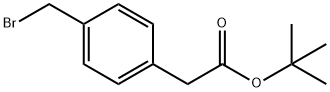 α-(4-broMoMethylphenyl)acetic acid tert-butyl ester Struktur