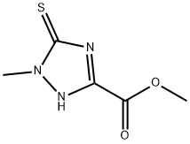 1H-1,2,4-Triazole-3-carboxylic acid, 2,5-dihydro-1-methyl-5-thioxo-, methyl ester Struktur