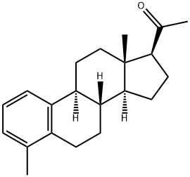 19-Norpregna-1,3,5(10)-trien-20-one, 4-methyl- Struktur