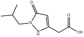 2-[1-(2-methylpropyl)-5-oxo-2,5-dihydro-1H-pyrazol-3-yl]acetic Acid Struktur