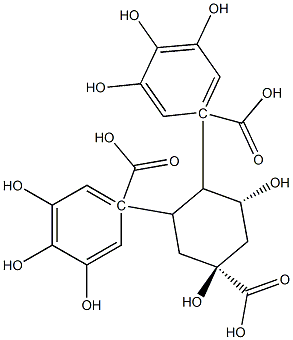 3,4-di-O-galloylquinic acid Struktur