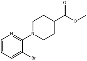 1-(3-bromo-2-pyridinyl)-4-piperidinecarboxylic acid methyl ester Struktur