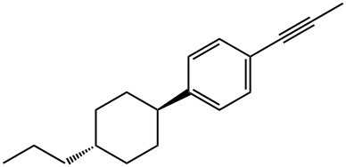 1-propynyl, 4-propylcyclohexyl, trans-Benzene Struktur