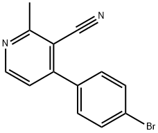 4-(4-bromophenyl)-2-methylnicotinonitrile(SALTDATA: FREE) Struktur