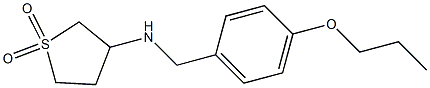 3-{[(4-propoxyphenyl)methyl]amino}-1$l^{6}-thiolane-1,1-dione Struktur