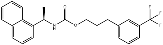 N-[(1R)-1-(1-Naphthalenyl)ethyl]carbamic acid 3-[3-(trifluoromethyl)phenyl]propyl] ester Struktur