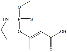 2-Butenoic acid, 3-[[(ethylamino)methoxyphosphinothioyl]oxy]-, (E)- (9CI) Struktur