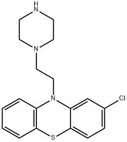 3-Chloro-10-(2-1'-piperazinylethyl)-phenothiazine dihydrochloride Struktur