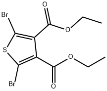 3,4-Thiophenedicarboxylic acid, 2,5-dibromo-, 3,4-diethyl ester Struktur