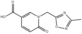 3-Pyridinecarboxylic acid, 1,6-dihydro-1-[(3-methyl-1,2,4-oxadiazol-5-yl)methyl]-6-oxo- Struktur