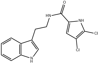 1H-Pyrrole-2-carboxamide, 4,5-dichloro-N-[2-(1H-indol-3-yl)ethyl]- Struktur