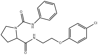 2-N-[2-(4-chlorophenoxy)ethyl]-1-N-phenylpyrrolidine-1,2-dicarboxamide Struktur