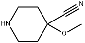 4-Methoxy-piperidine-4-carbonitrile Hydrochloride Struktur