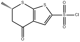 4H-Thieno[2,3-b]thiopyran-2-sulfonyl chloride, 5,6-dihydro-6-methyl-4-oxo-, (6S)- Struktur