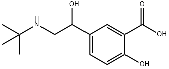 Benzoic acid, 5-[2-[(1,1-dimethylethyl)amino]-1-hydroxyethyl]-2-hydroxy- Struktur