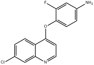 4-[(7-Chloroquinolin-4-yl)oxy]-3-fluoroaniline Struktur