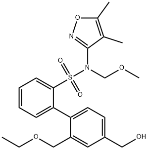 N-(4,5-dimethylisoxazol-3-yl)-2'-(ethoxymethyl)-4'-(hydroxymethyl)-N-(methoxymethyl)-[1,1'-biphenyl]-2-sulfonamide Struktur