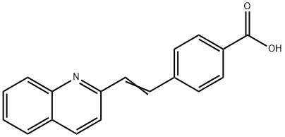 4-[2-(quinolin-2-yl)ethenyl]benzoic acid Struktur