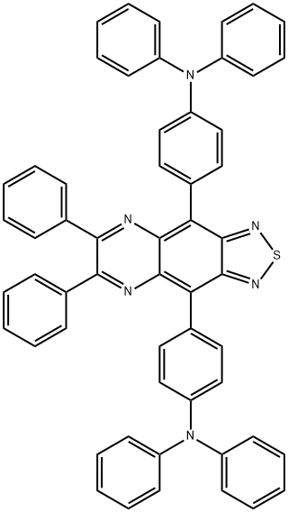 Benzenamine, 4,4'-(6,7-diphenyl[1,2,5]thiadiazolo[3,4-g]quinoxaline-4,9-diyl)bis[N,N-diphenyl- Struktur