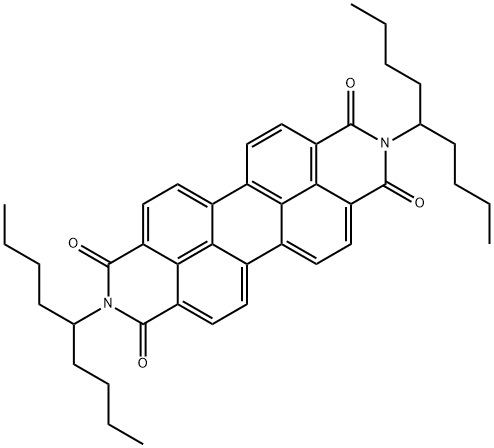 2,9-Bis(1-butylpentyl)-anthra[2,1,9-def:6,5,10-d'e'f'] diisoquinoline-1,3,8,10(2H,9H)-tetrone Struktur